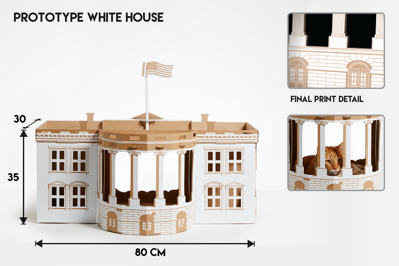 Illustration for article titled How Long Will It Take Your Furball to Shred One of These Incredible Cardboard Cathouses?